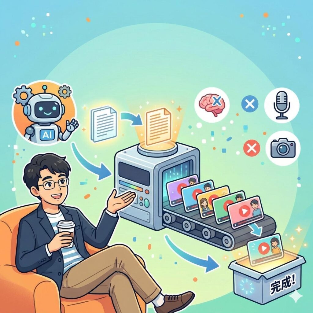 ズルいくらい簡単。考えなくても、ショート動画が増えていく。